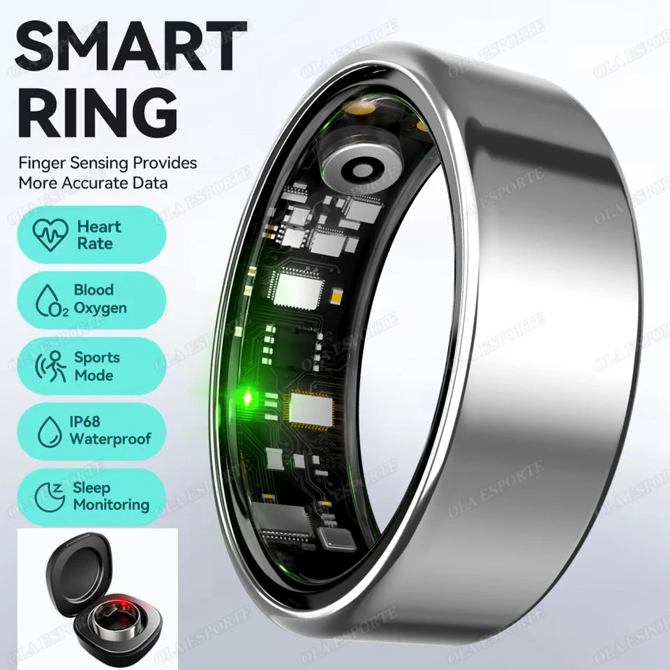 Bague Connectée Smart Ring Santé Étui Charge Étanche | MDN