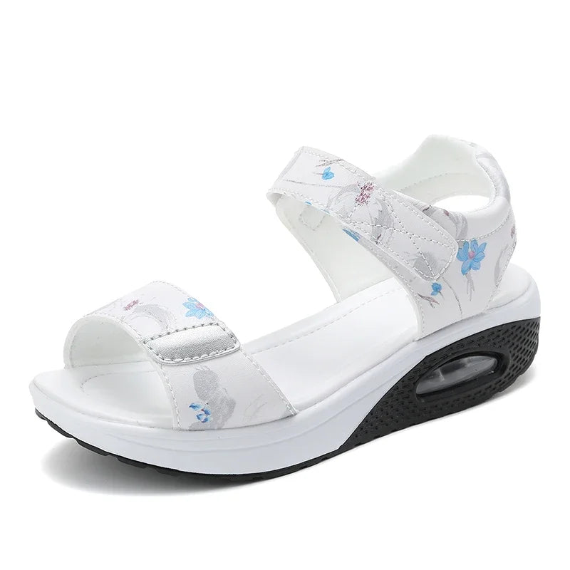 Sandales Plateforme Femme Confort Cuir Plage Sport | MDN