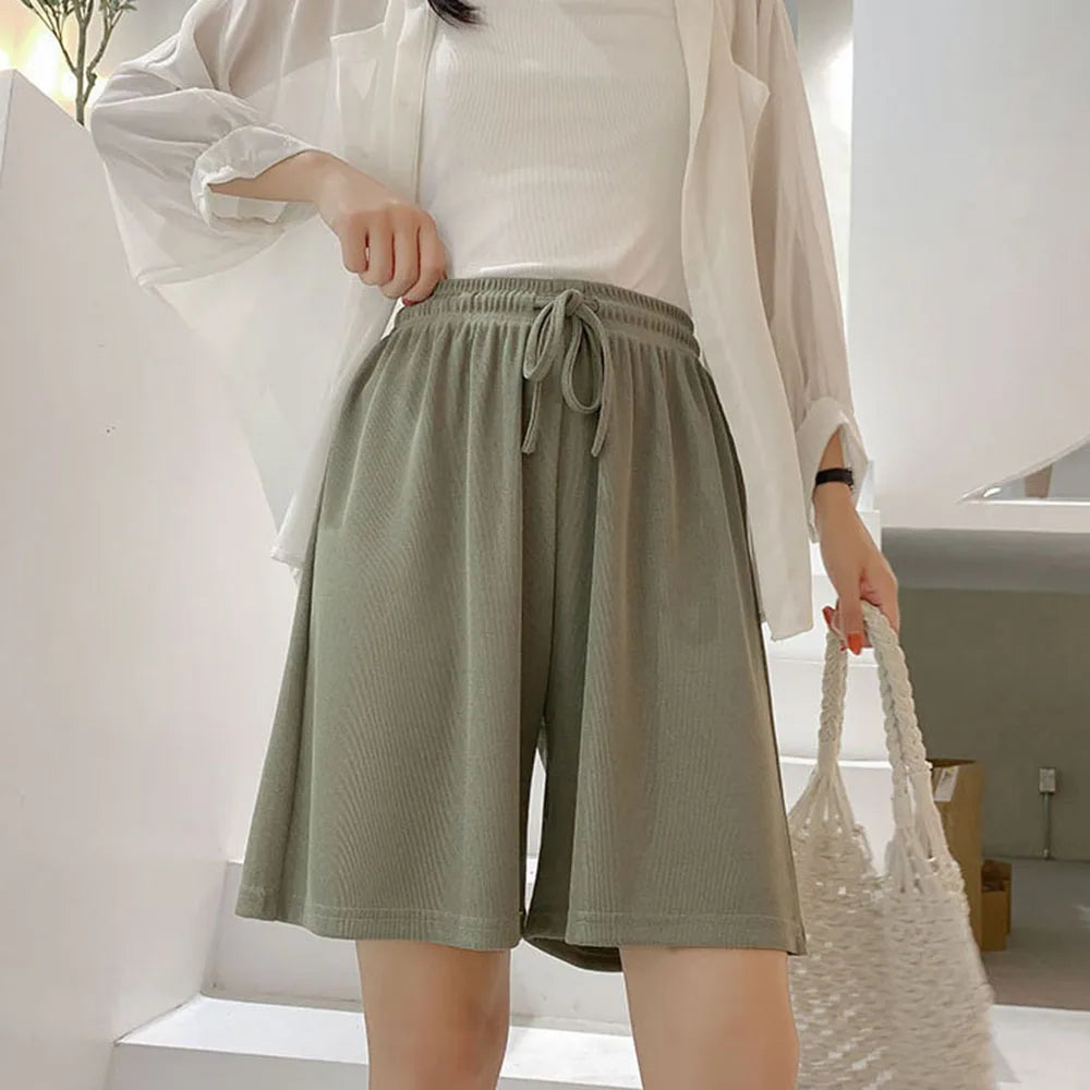 Short Femme Sport Taille Haute Soie Glacée | MDN