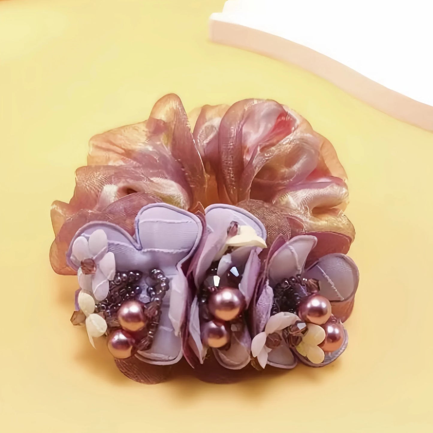 Chouchou 3 Fleurs Perle Élastique | MDN