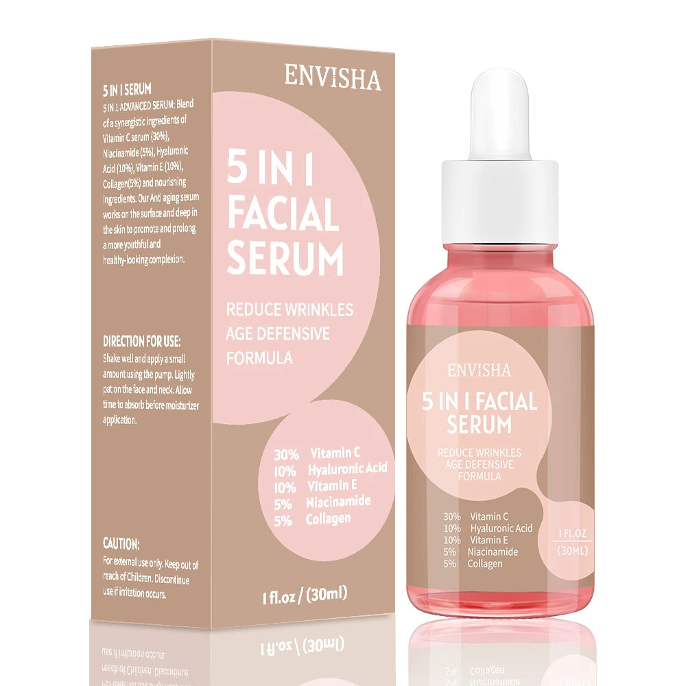 Sérum Visage 4 en 1 Acide Hyaluronique Niacinamide Vitamine C Anti-Rides | MDN