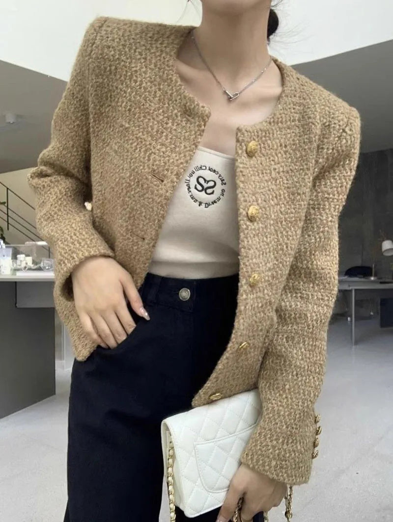 Veste Courte Tweed Poches | MDN