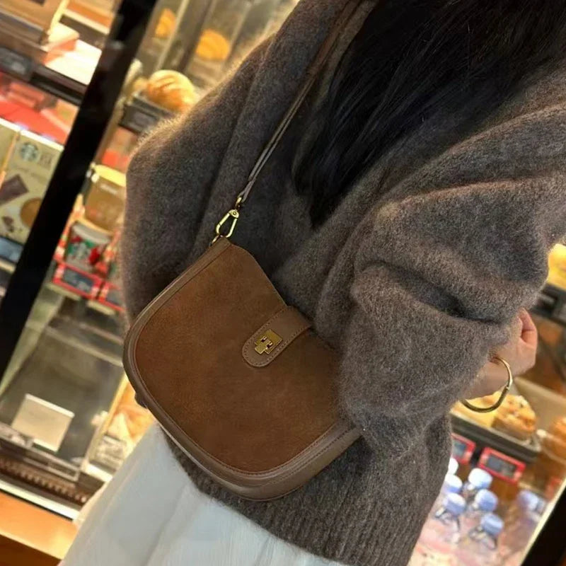 Sac à Main Femme Cuir Véritable Daim Luxe Grande Capacité - MDN