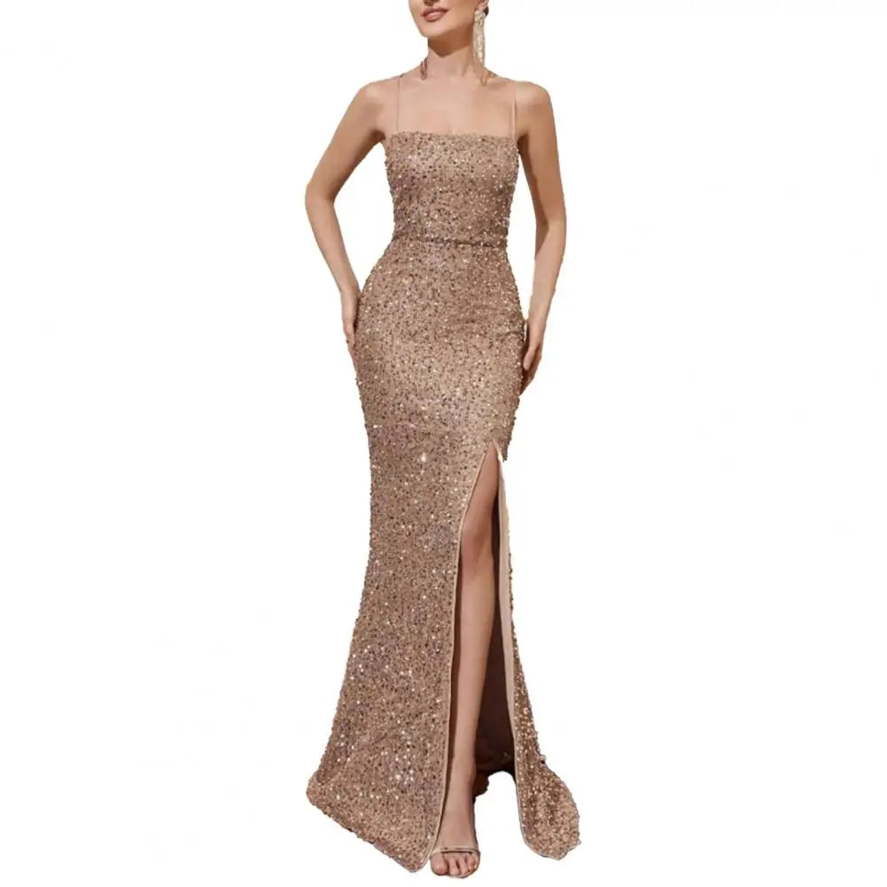 Robe Soirée Paillettes Dos Nu Femme | MDN