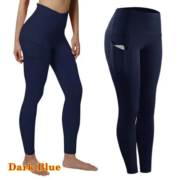 Leggings Yoga Taille Haute Poche Femme Rose | MDN Store