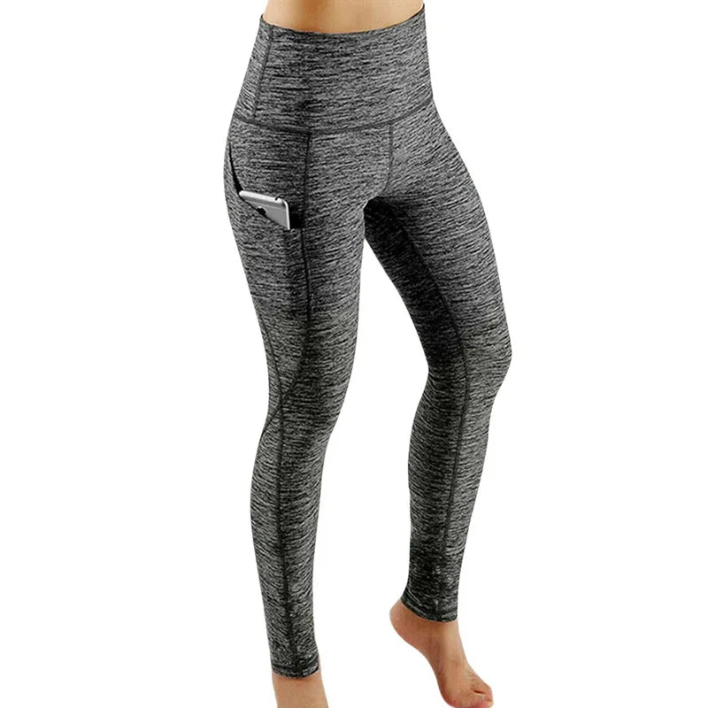 Leggings Yoga Taille Haute Poche Femme Rose | MDN Store