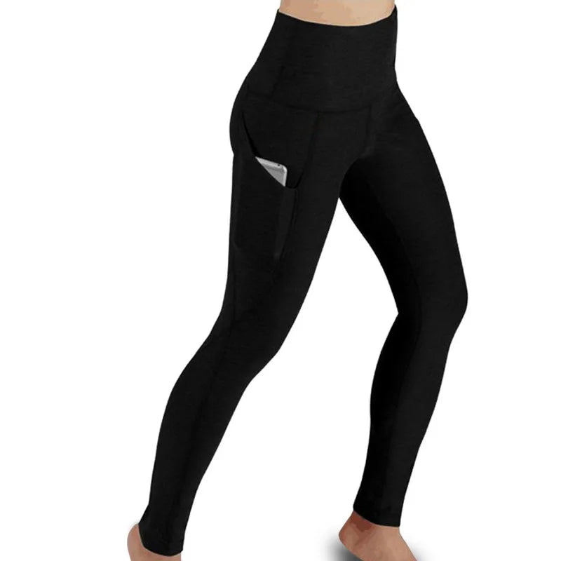 Leggings Yoga Taille Haute Poche Femme Rose | MDN Store