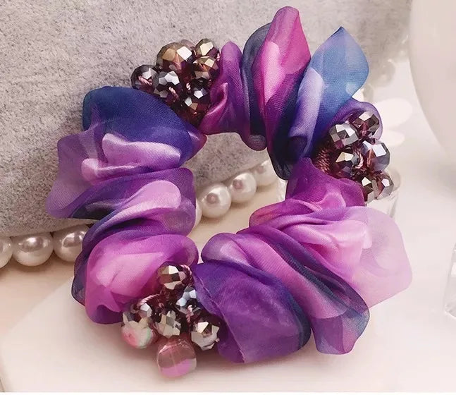Chouchou Dentelle Nœud Fantaisie - Élastique Cheveux Femme Fille Haute... | MDN Store