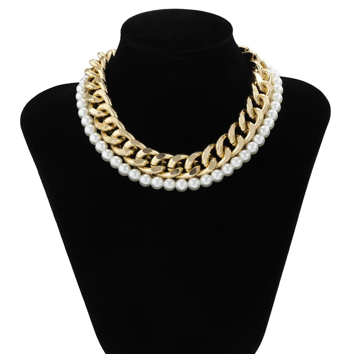 Collier Perles Torsadé Chaîne Dorée Vintage | MDN Store