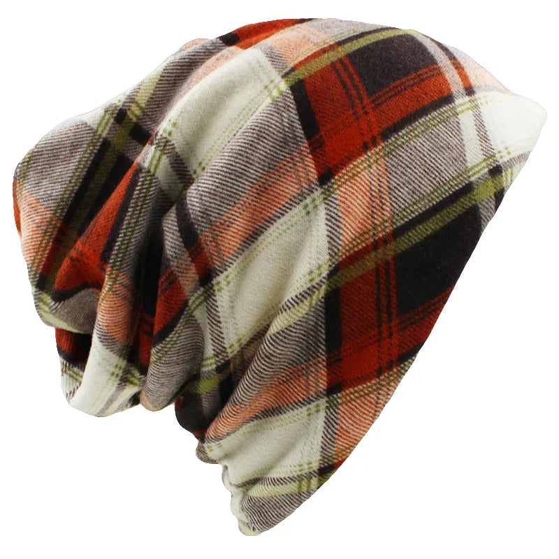 Bonnet Plaid Mixte Automne Hiver - Design Contrasté | MDN