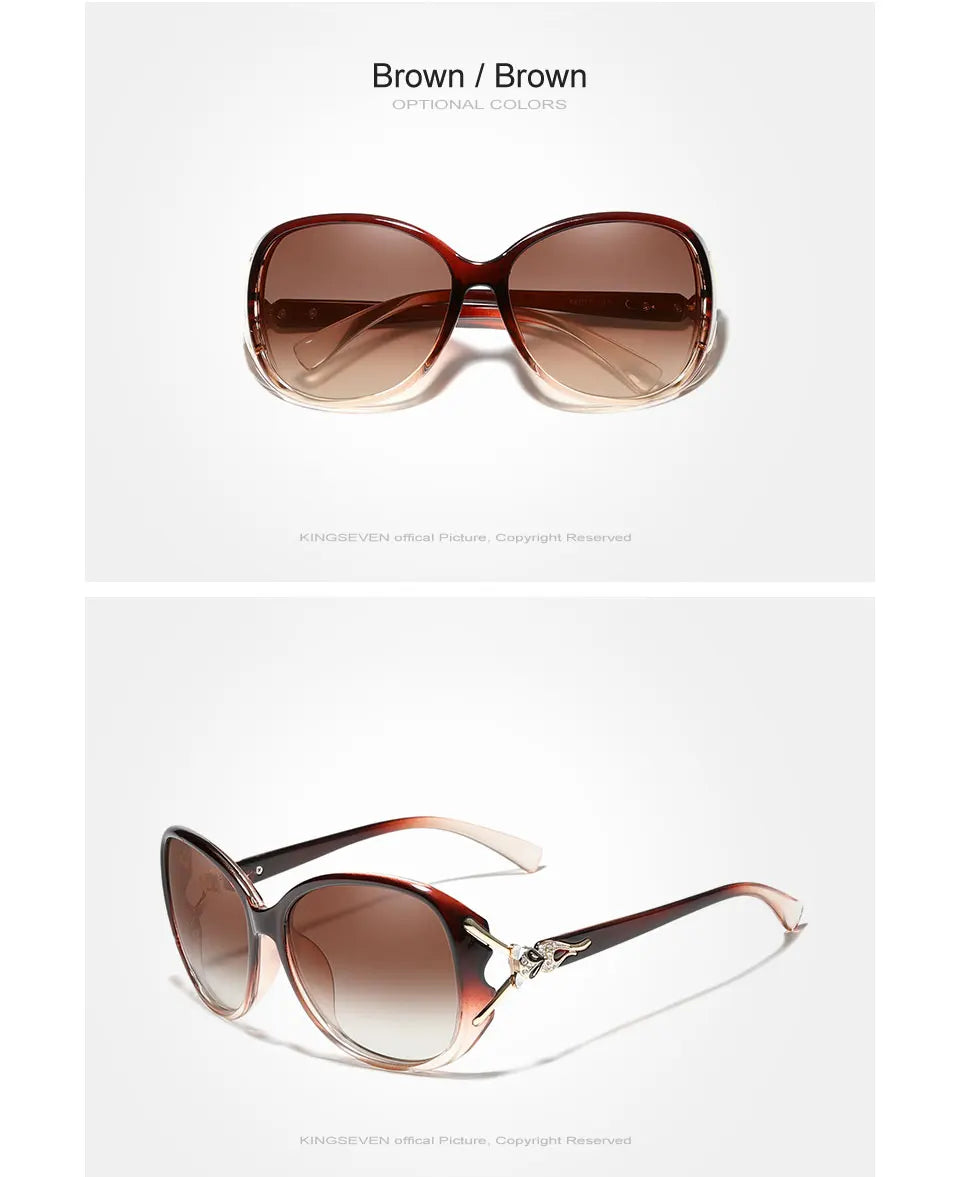KINGSEVEN Lunettes de Soleil Polarisées Femme Papillon Rétro UV400 | MDN Store 25