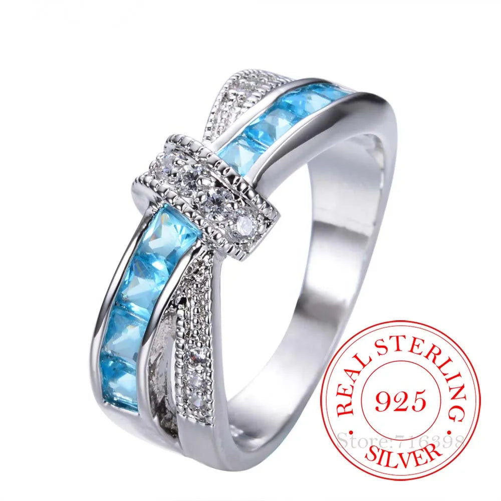 Bague Couple Argent 925 Cristal Violet | MDN Store