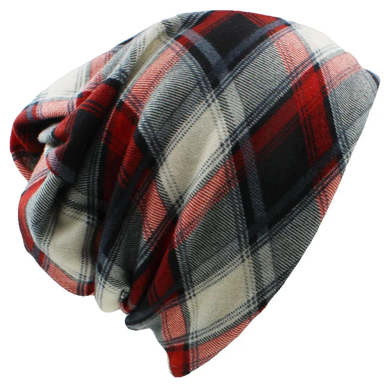 Bonnet Plaid Mixte Automne Hiver - Design Contrasté | MDN