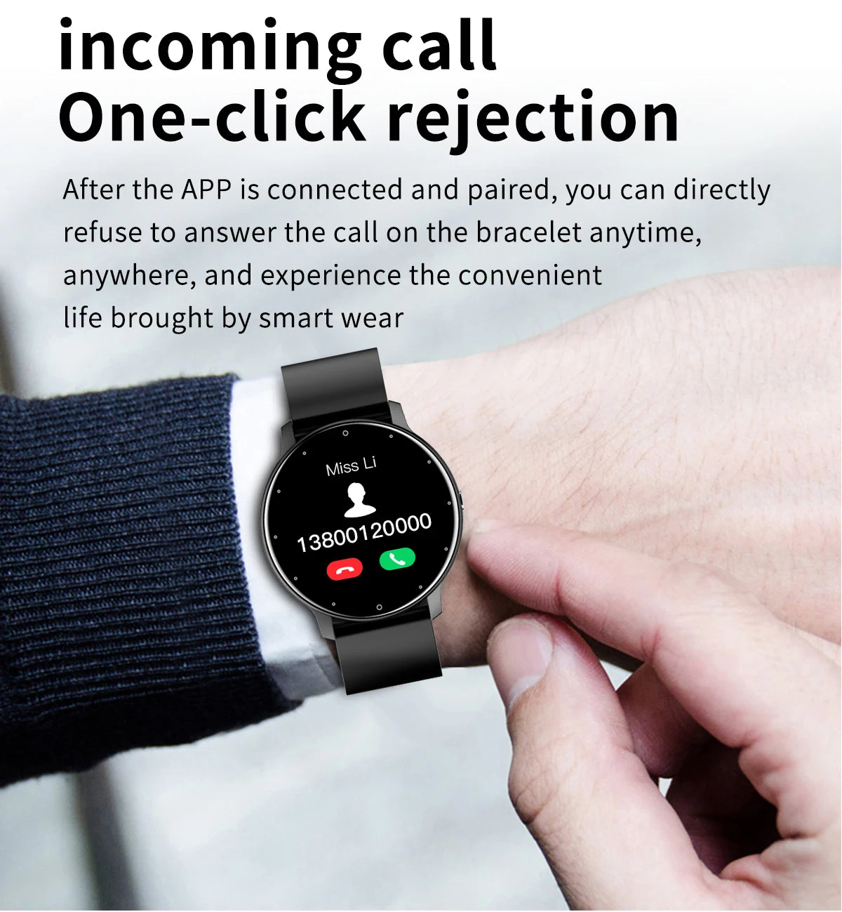 Montre Connectée LIGE Étanche IP68 Sport Météo | MDN Store