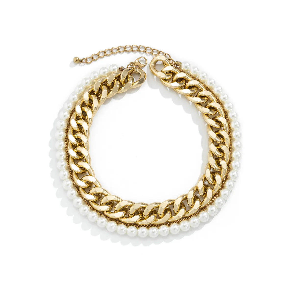 Collier Perles Torsadé Chaîne Dorée Vintage | MDN Store