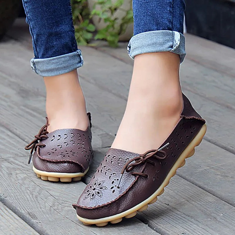 Ballerines Cuir Véritable Confort Femme | MDN