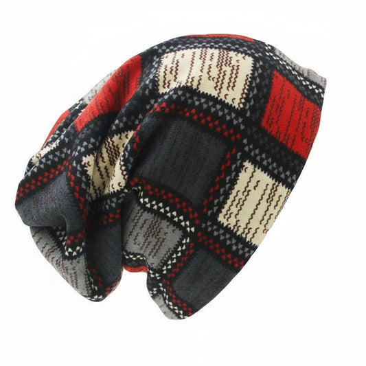Bonnet Plaid Mixte Automne Hiver - Design Contrasté | MDN