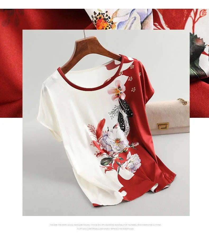 Blouse Fleurie Femme Manches Chauve-Souris Grande Taille | MDN Store 25