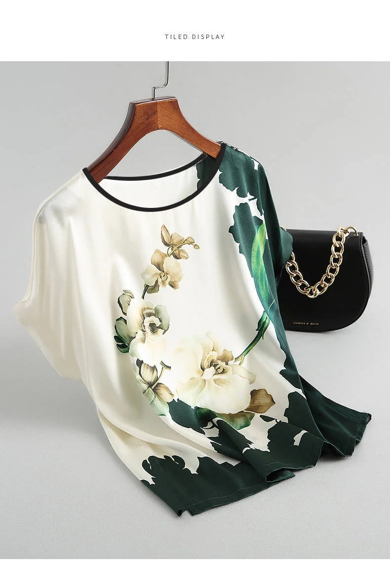 Blouse Fleurie Femme Manches Chauve-Souris Grande Taille | MDN Store 25