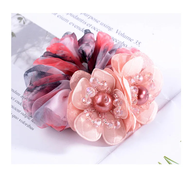 Chouchou Dentelle Nœud Fantaisie - Élastique Cheveux Femme Fille Haute... | MDN Store