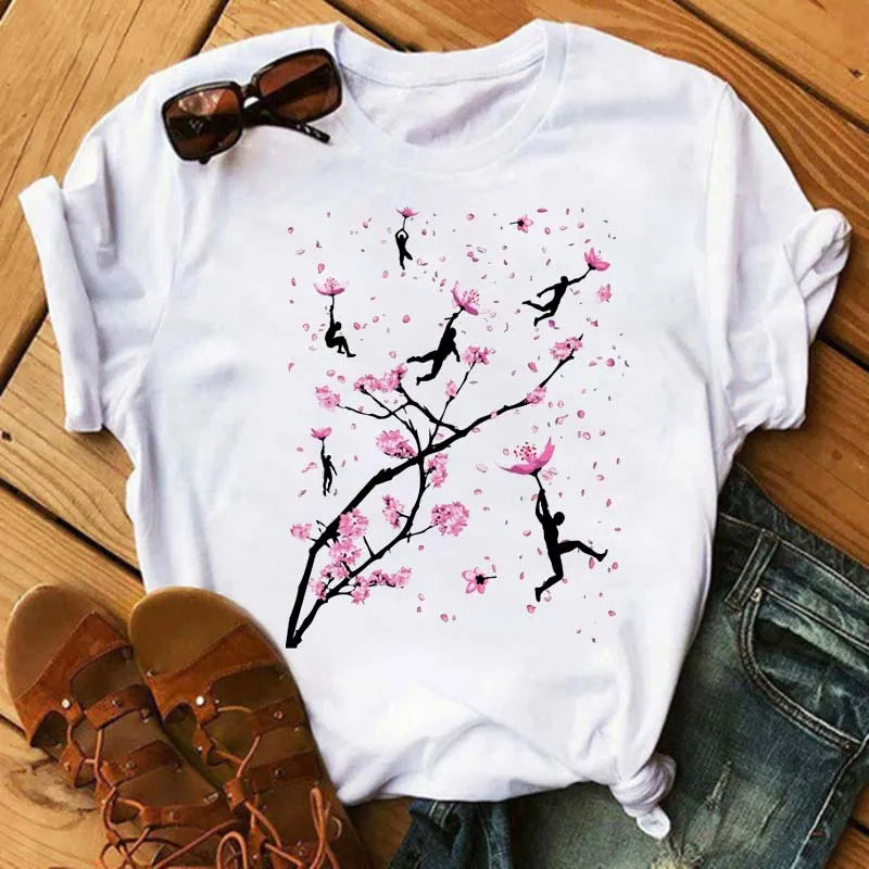 T-Chemise Coquelicots Rouges Style 90s Femme | MDN Store