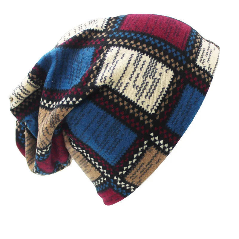 Bonnet Plaid Mixte Automne Hiver - Design Contrasté | MDN