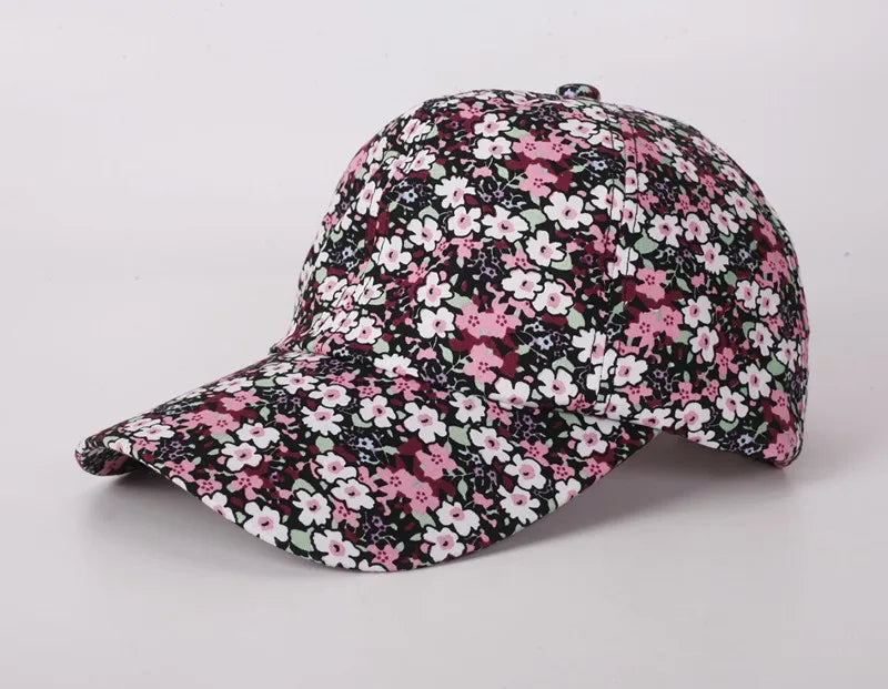 Casquette Baseball Imprime Floral Rose Femme Protection Solaire | MDN Store 25
