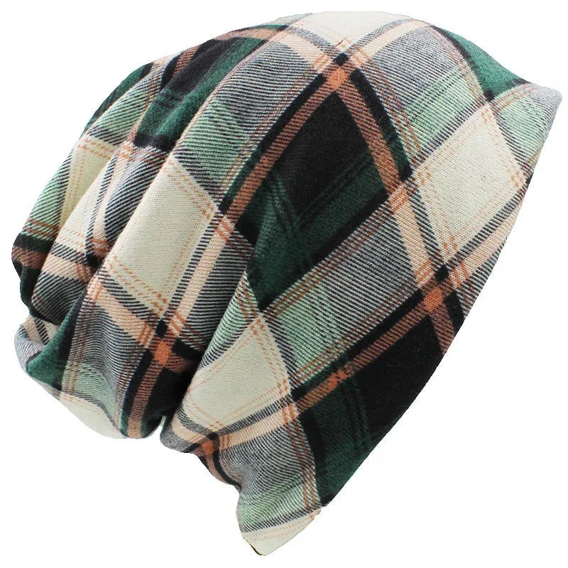 Bonnet Plaid Mixte Automne Hiver - Design Contrasté | MDN
