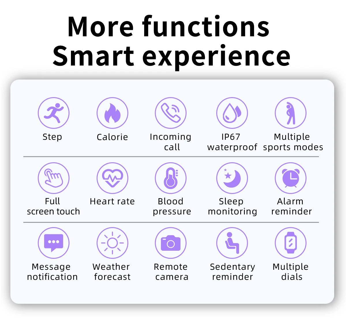 Montre Connectée Femme Homme LIGE Étanche - Bracelet Sport Météo Android iOS | MDN