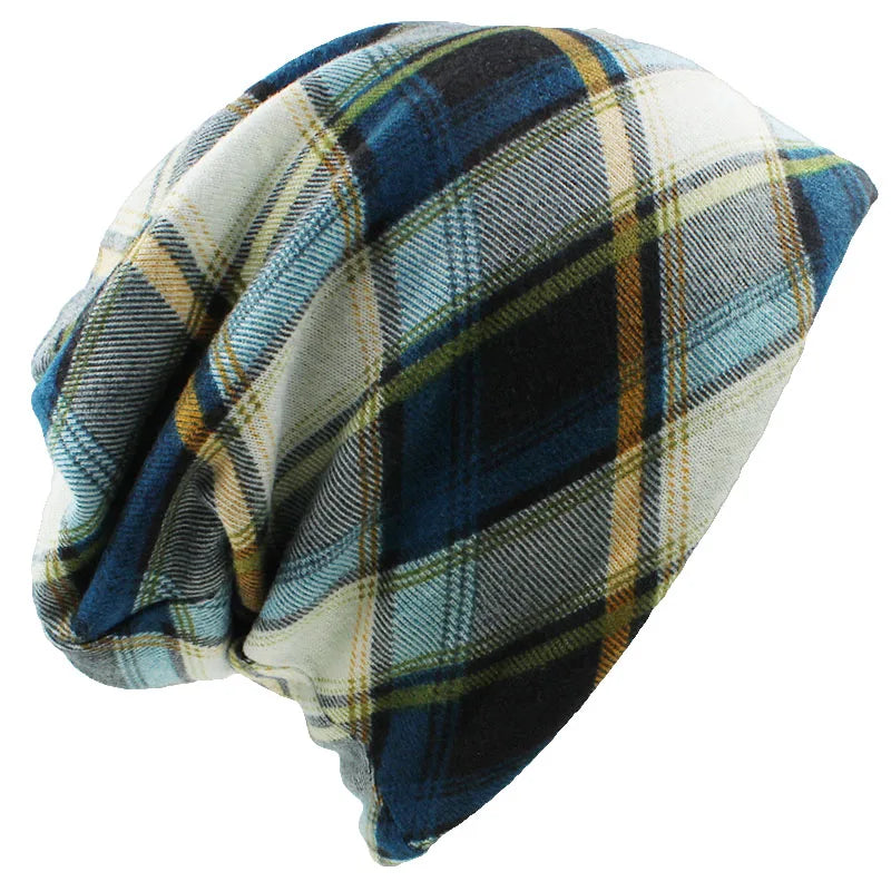 Bonnet Plaid Mixte Automne Hiver - Design Contrasté | MDN