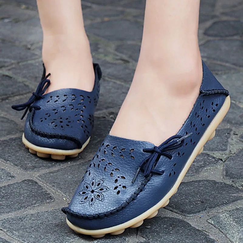 Ballerines Cuir Véritable Confort Femme | MDN