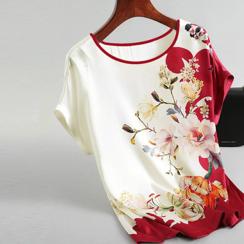 Blouse Fleurie Femme Manches Chauve-Souris Grande Taille | MDN Store 25