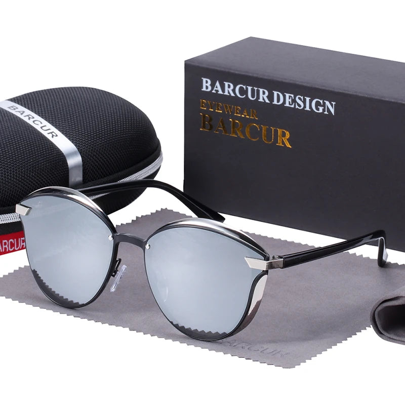 BARCUR Lunettes de Soleil Polarisées Femme Oeil de Chat UV400 | MDN Store 25
