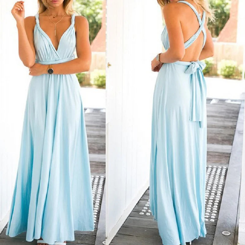 Robe Longue Femme Multiway Convertible Boho Bandage | MDN Store