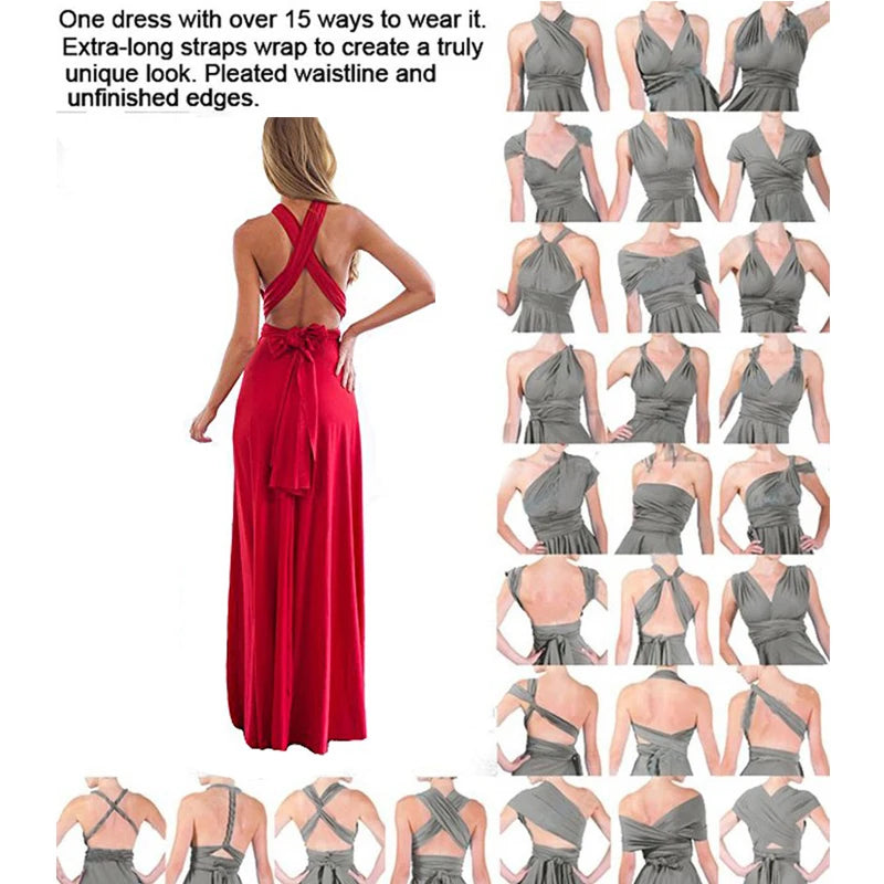 Robe Longue Femme Multiway Convertible Boho Bandage | MDN Store