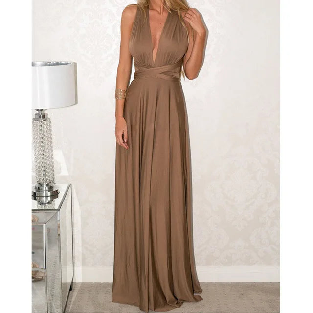 Robe Longue Femme Multiway Convertible Boho Bandage | MDN Store