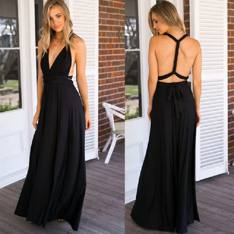 Robe Longue Femme Multiway Convertible Boho Bandage | MDN Store