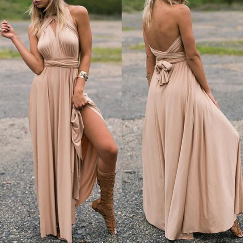 Robe Longue Femme Multiway Convertible Boho Bandage | MDN Store