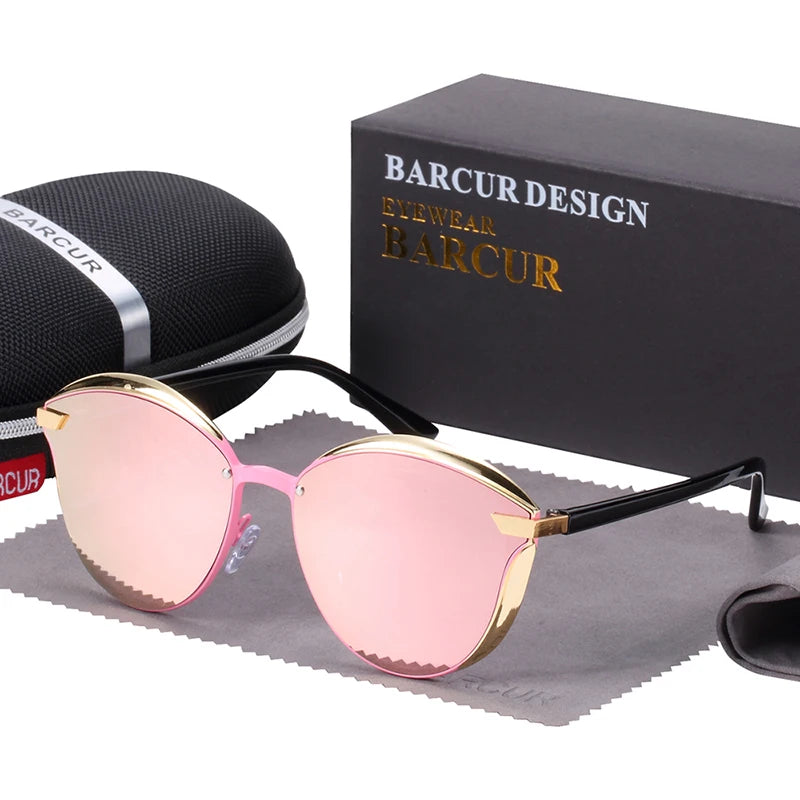 BARCUR Lunettes de Soleil Polarisées Femme Oeil de Chat UV400 | MDN Store 25