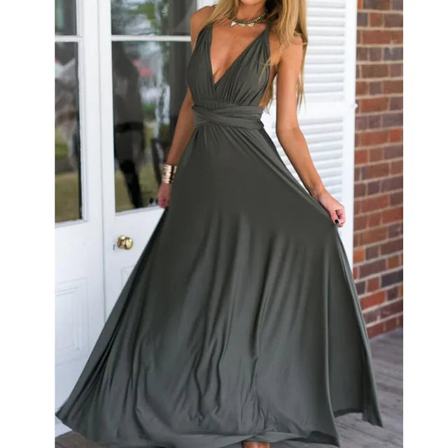 Robe Longue Femme Multiway Convertible Boho Bandage | MDN Store