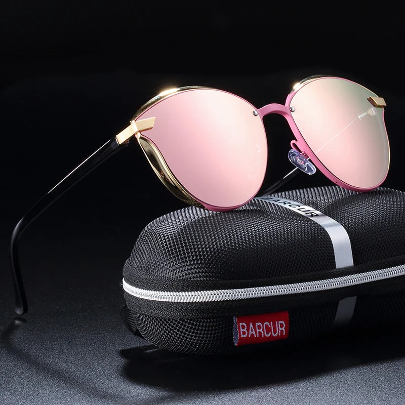 BARCUR Lunettes de Soleil Polarisées Femme Oeil de Chat UV400 | MDN Store 25