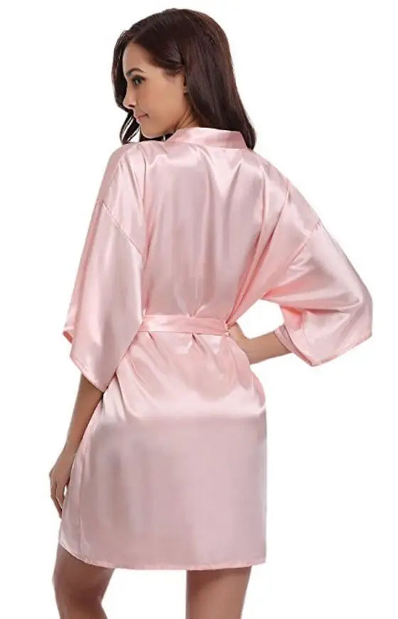Kimono Peignoir Satin Bleu Marine | MDN Store