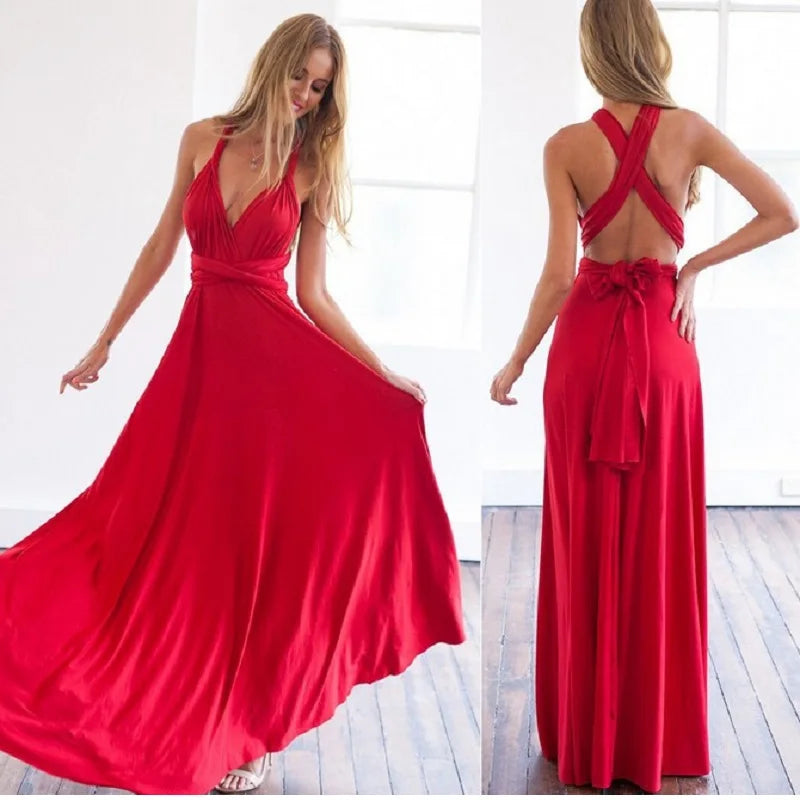 Robe Longue Femme Multiway Convertible Boho Bandage | MDN Store