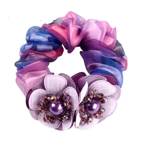 Chouchou Dentelle Nœud Fantaisie - Élastique Cheveux Femme Fille Haute... | MDN Store