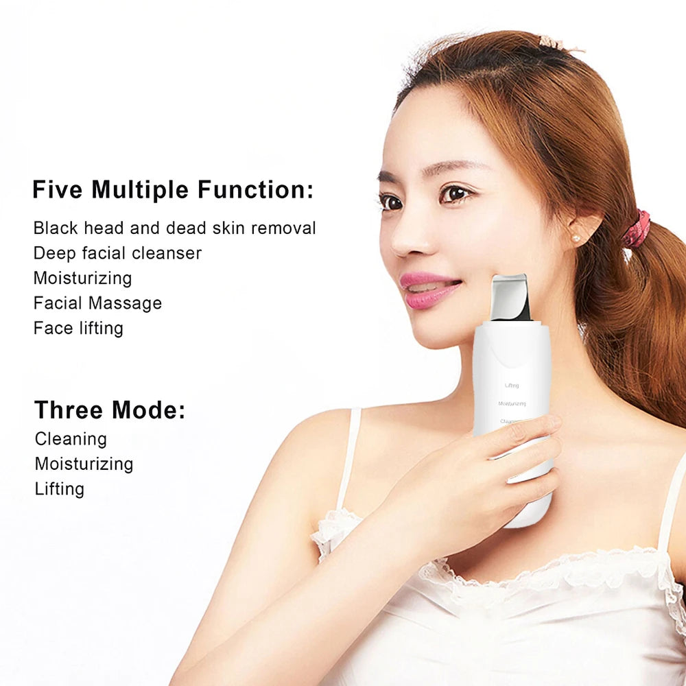Spatule Faciale à Ultrasons — Nettoyant, Anti-Points Noirs & Masseur | MDN Store 25