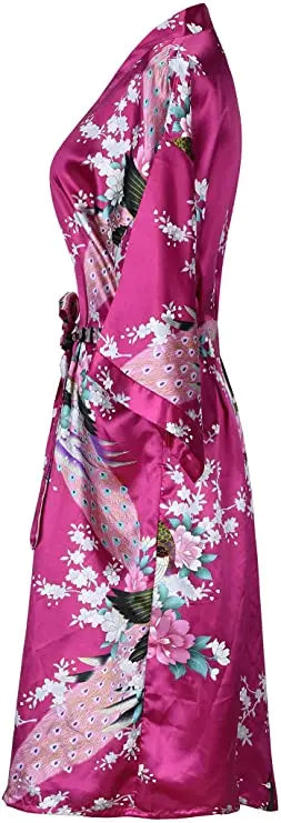 Kimono Satin Floral Court Élégant - photo 7