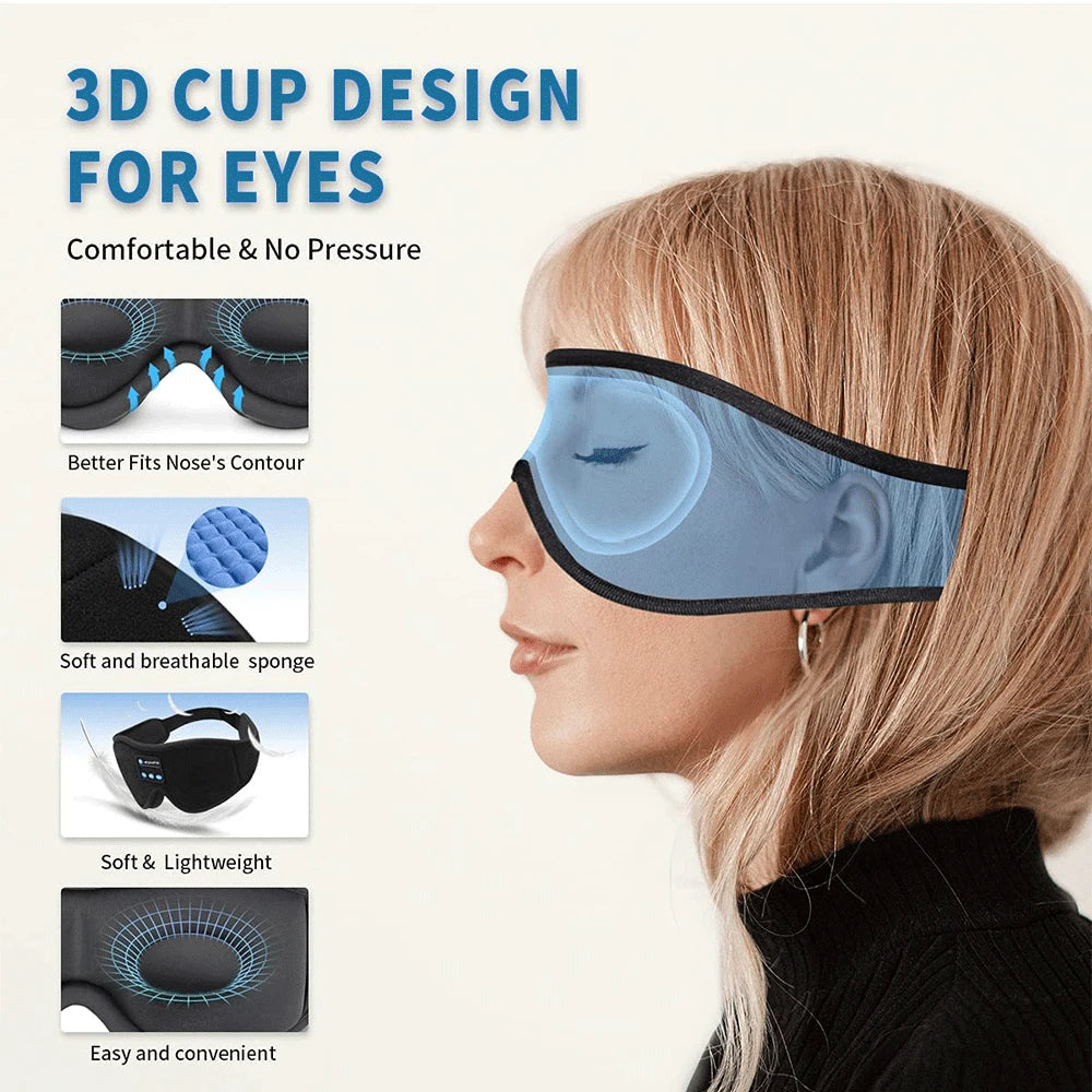 Masque Sommeil Bluetooth 3D Écouteurs | MDN