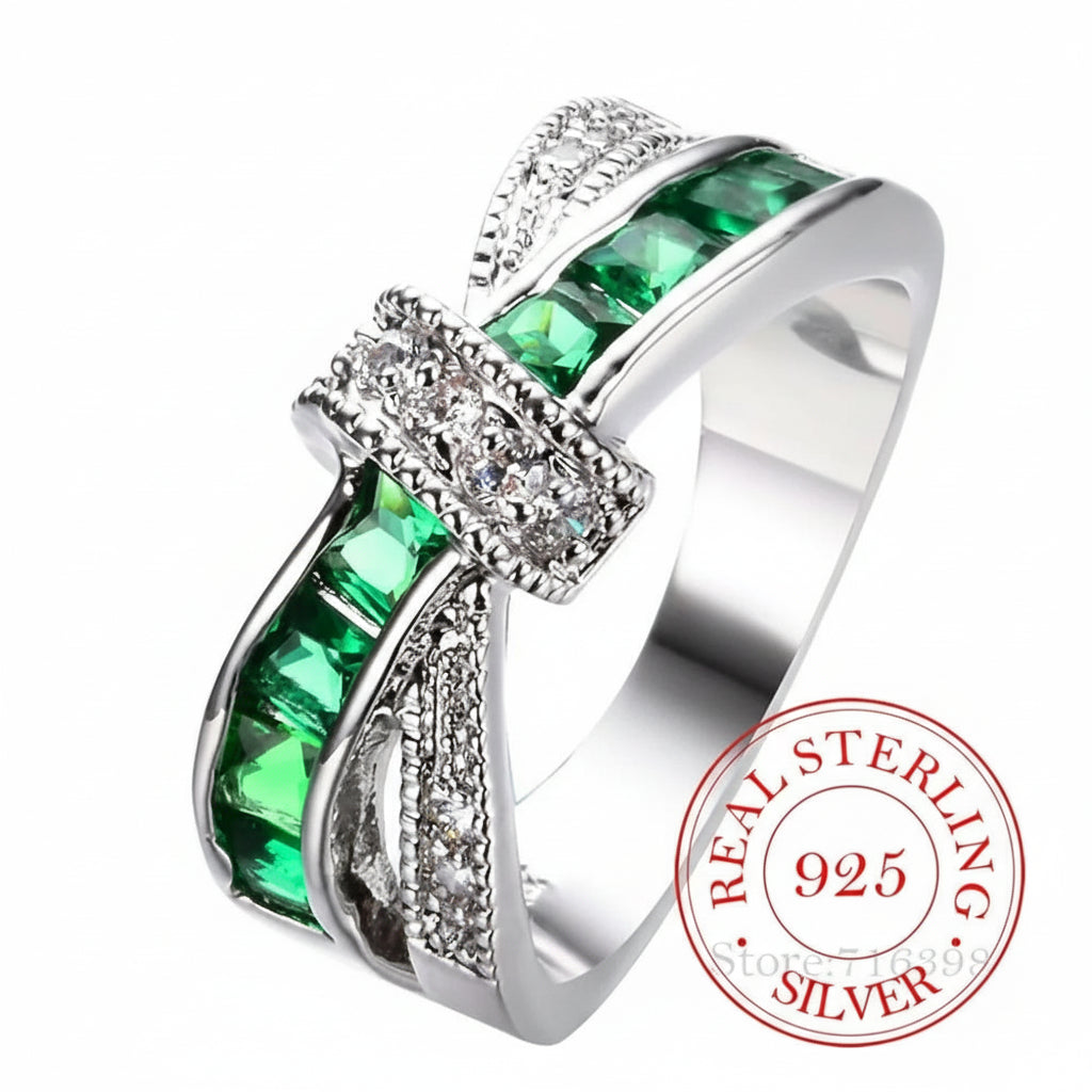 Bague Couple Argent 925 Cristal Violet | MDN Store