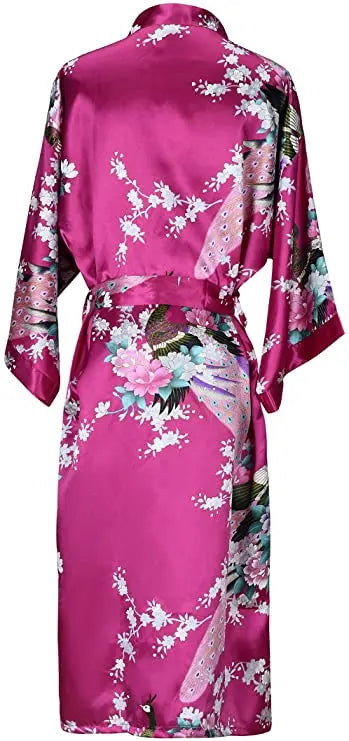 Kimono Satin Floral Court Élégant - photo 8