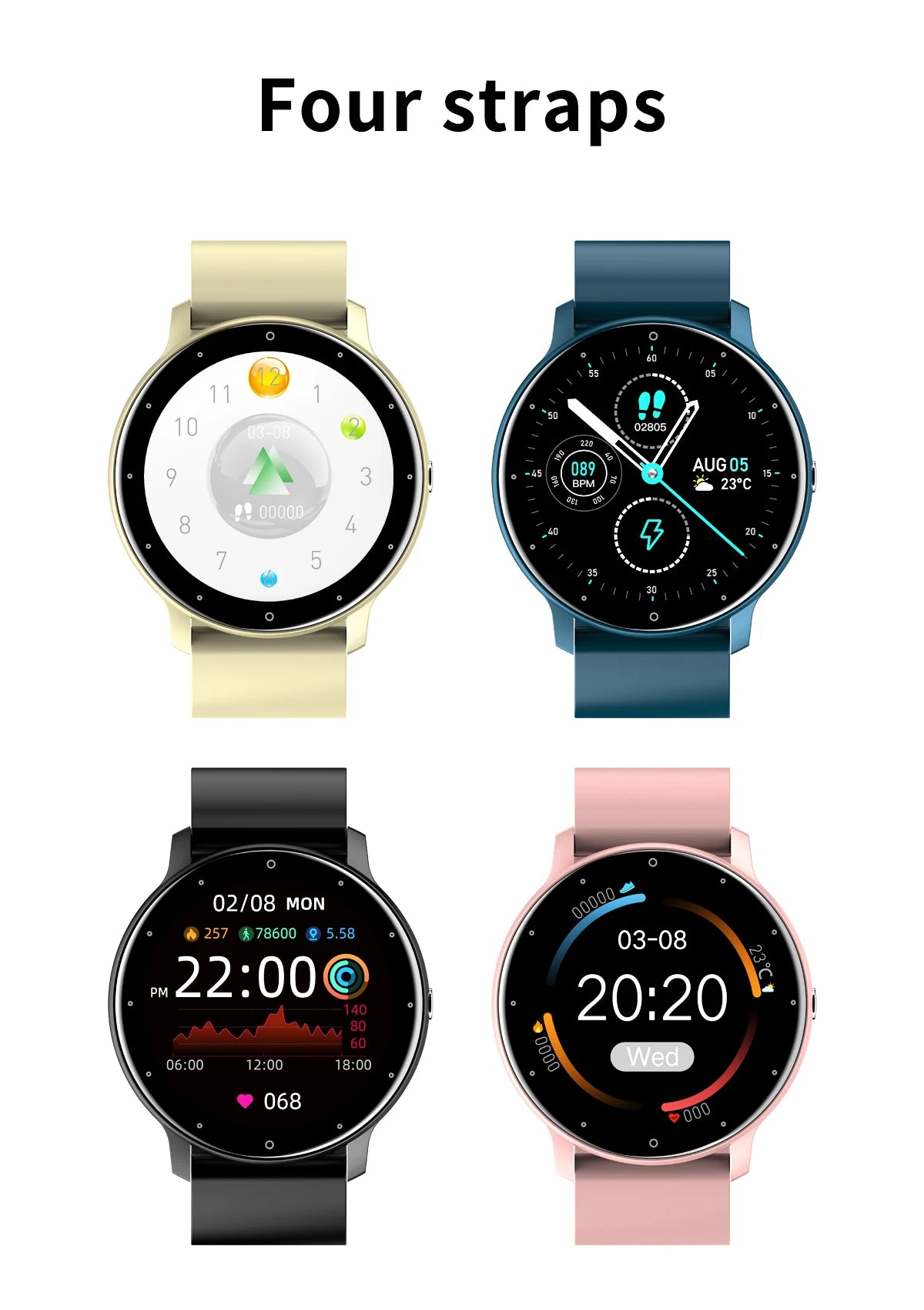 Montre Connectée LIGE Étanche IP68 Sport Météo | MDN Store